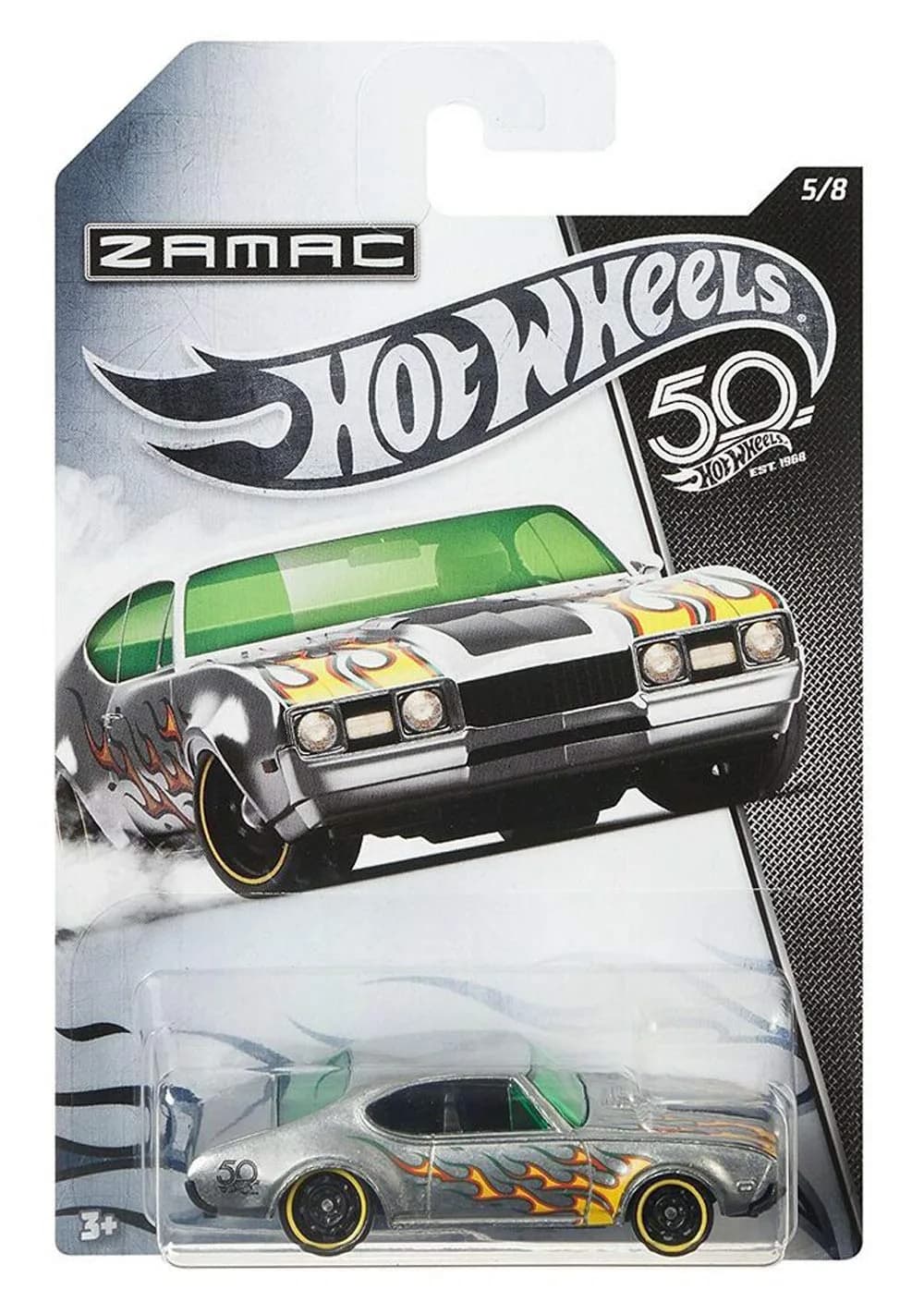Hot Wheels Zamac '68 Olds 442 50th Anniversary 1:64 Scale | Collectors Edition Diecast Toy Car