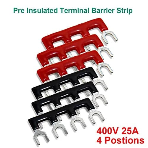 MILAPEAK Terminal Block 4 Circuits 600V 25A Dual Row Screw Strip | Safe, Neat Wiring thumbnail 5