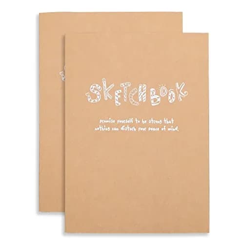 CooLeathor Kraft Cover Drawing Notebook & Sketchbook Set of 2 | 150x210mm, 256 Pages thumbnail 2