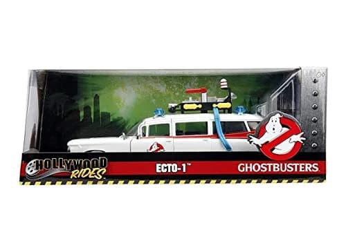Jada Toys Hollywood Rides Ghostbusters ECTO-1 White 1:24 Scale | Die-Cast Collectible Vehicle for Kids & Collectors thumbnail 3
