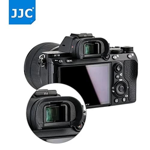 JJC 2 Pack Camera Eyecup for Sony A9II A7RIV A7RIII A7III A7RII A7SII A7II Cameras | Protects Viewfinder from Dust & Scratches thumbnail 5