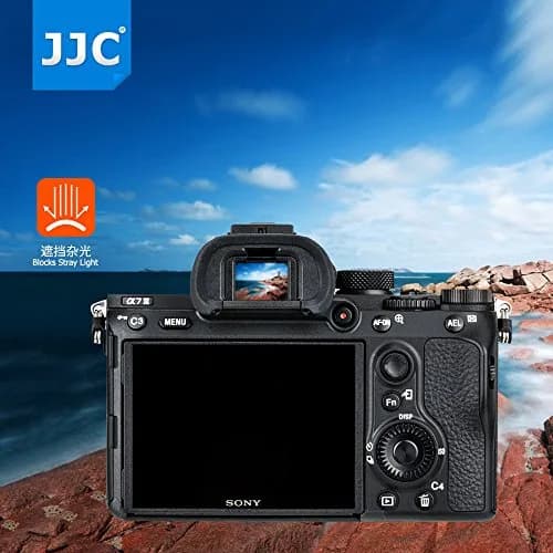 JJC 2 Pack Camera Eyecup for Sony A9II A7RIV A7RIII A7III A7RII A7SII A7II Cameras | Protects Viewfinder from Dust & Scratches thumbnail 9