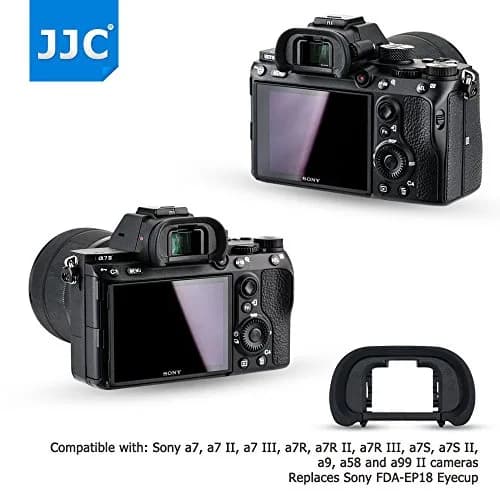 JJC 2 Pack Camera Eyecup for Sony A9II A7RIV A7RIII A7III A7RII A7SII A7II Cameras | Protects Viewfinder from Dust & Scratches thumbnail 3