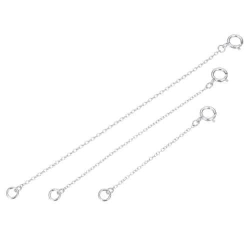 Adabele 925 Sterling Silver Chain Extender Clasp 2 inch (5.08 cm) | Tarnish Resistant Rhodium Plated thumbnail 2