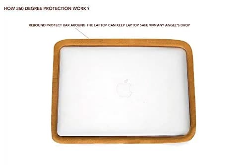 Kinmac 360° Protective Laptop Sleeve Case for 15.6-16 inch Laptops | Vertical Grey Design with Pocket thumbnail 2