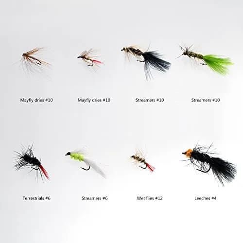 BASSDASH 64 pcs Fly Fishing Assorted Flies Kit with Magnetic Fly Box | Trout & Panfish Lures thumbnail 3