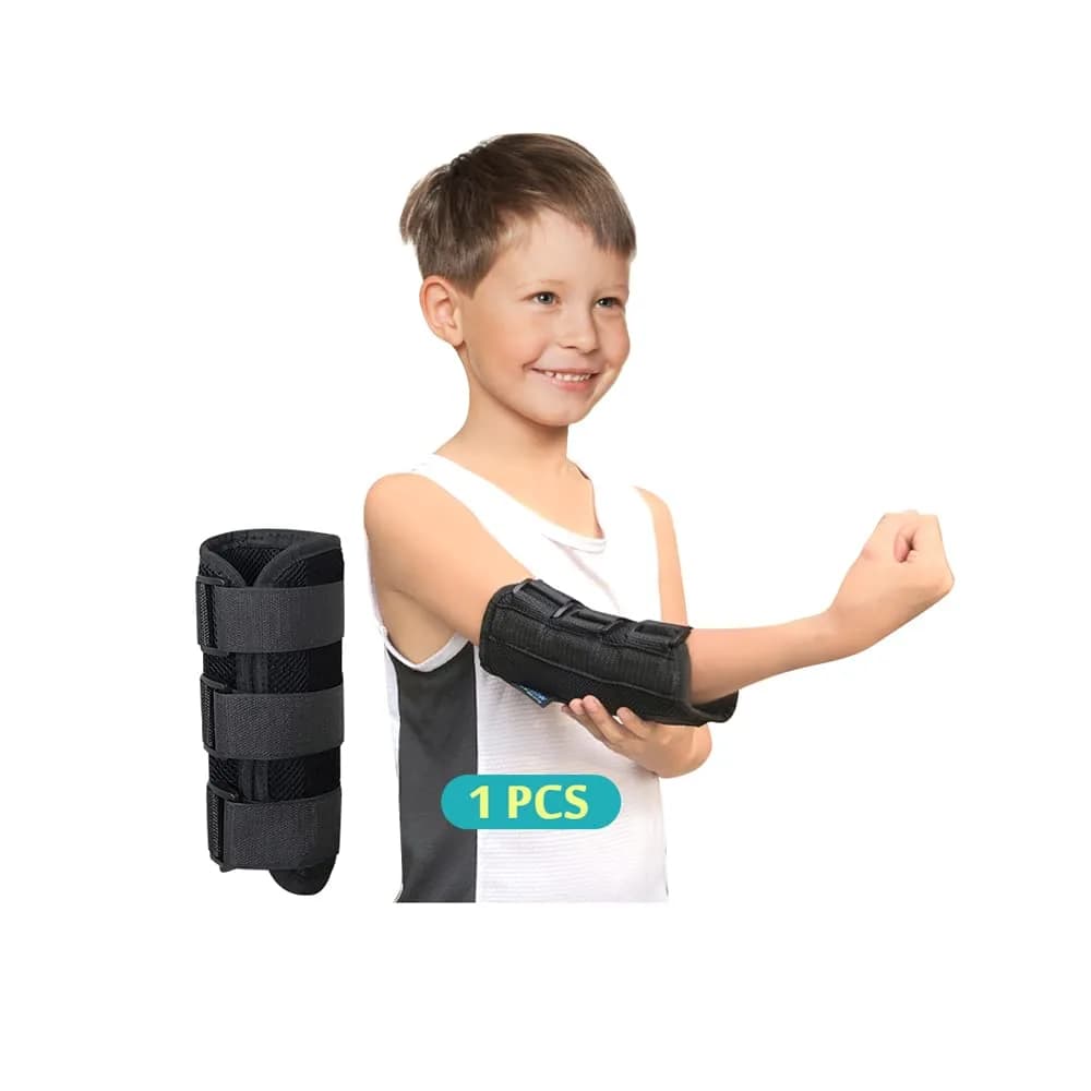 Mybow Elbow Splint for Cubital Tunnel Syndrome | Night Support & Habit Control (110 characters) — Black