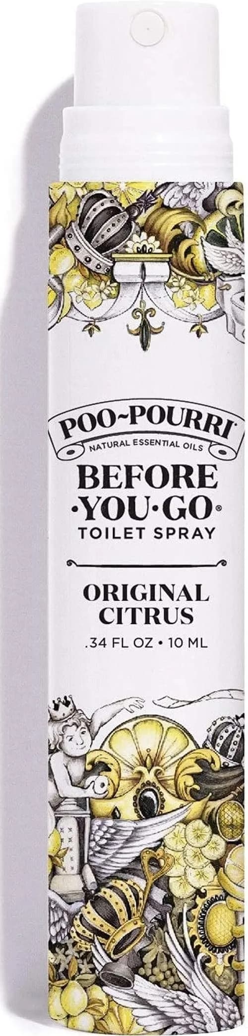 Poo-Pourri Before-You-Go Toilet Spray Original Citrus 10ml (0.34 Fl Oz) | Prevents Bathroom Odors — 0.34 Fl Oz