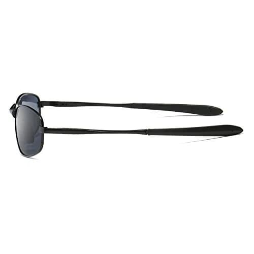 ZHILE Black Polarized Wrap Sunglasses 53mm (1.77 in) | UV400 Protection for Small Faces thumbnail 3