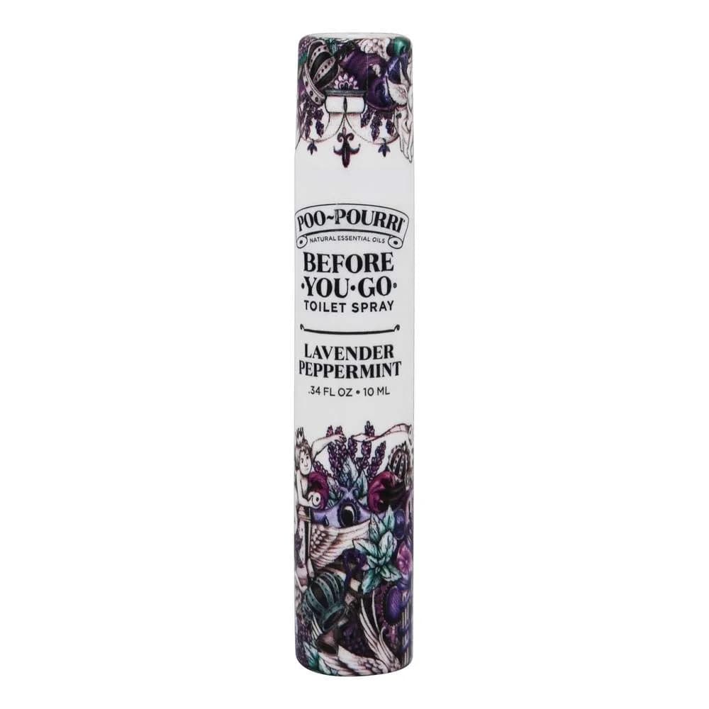 Poo-Pourri Before-You-Go Toilet Spray Lavender Peppermint 10ml (0.34 Fl Oz) | Odor Eliminator for Home & Travel - main product image
