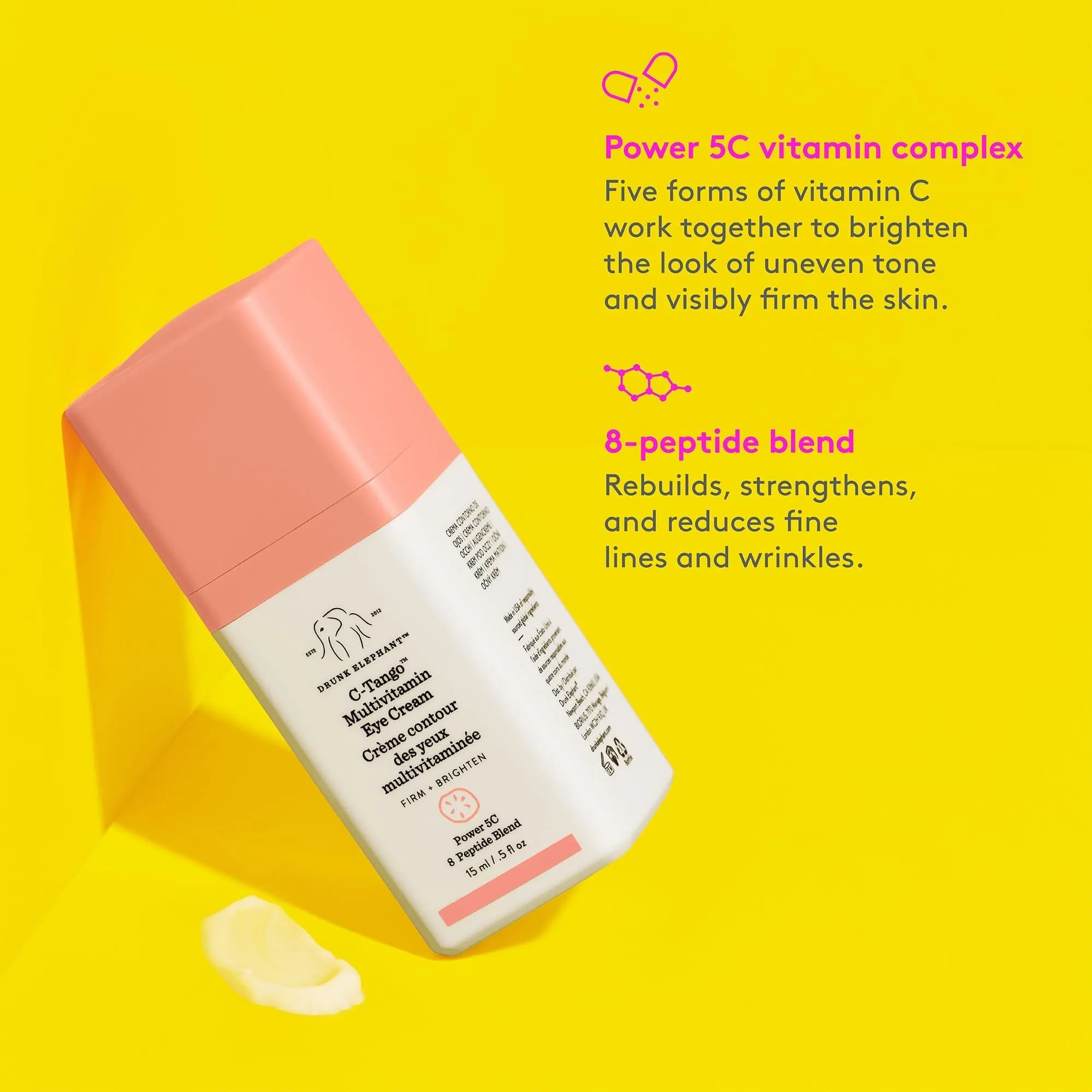 Drunk Elephant C-Tango Multivitamin Eye Cream 15 ml/.5 fl oz | Vitamin C & Peptides for Radiant Skin - view 5