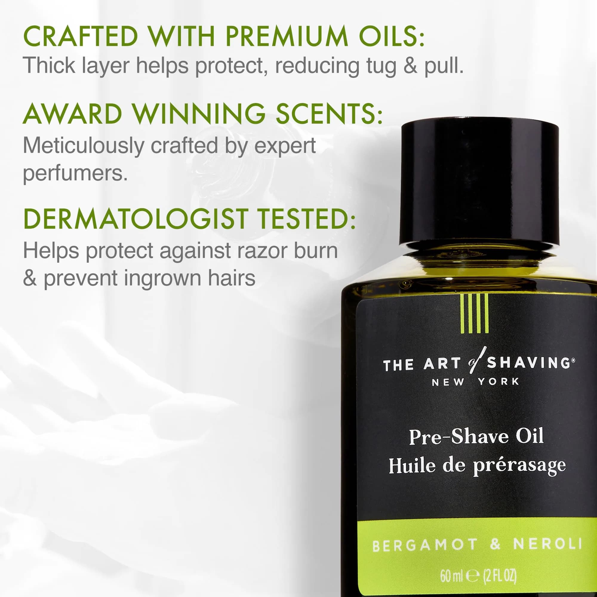 The Art of Shaving Bergamot & Neroli Pre-Shave Oil for Men – Clinically Tested for Sensitive Skin – Improves Razor Glide for a Close, Comfortable Shave – 60ml (2 Fl Oz) - view 2