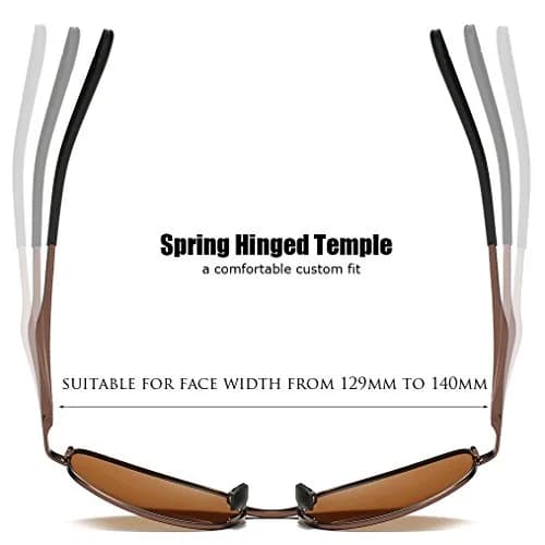 ZHILE Polarized Rectangular Wrap Sunglasses for Women 53mm (2.1 in) | UV400 Protection thumbnail 4