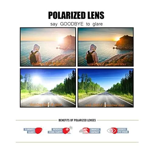 ZHILE Polarized Rectangular Wrap Sunglasses for Women 53mm (2.1 in) | UV400 Protection thumbnail 7