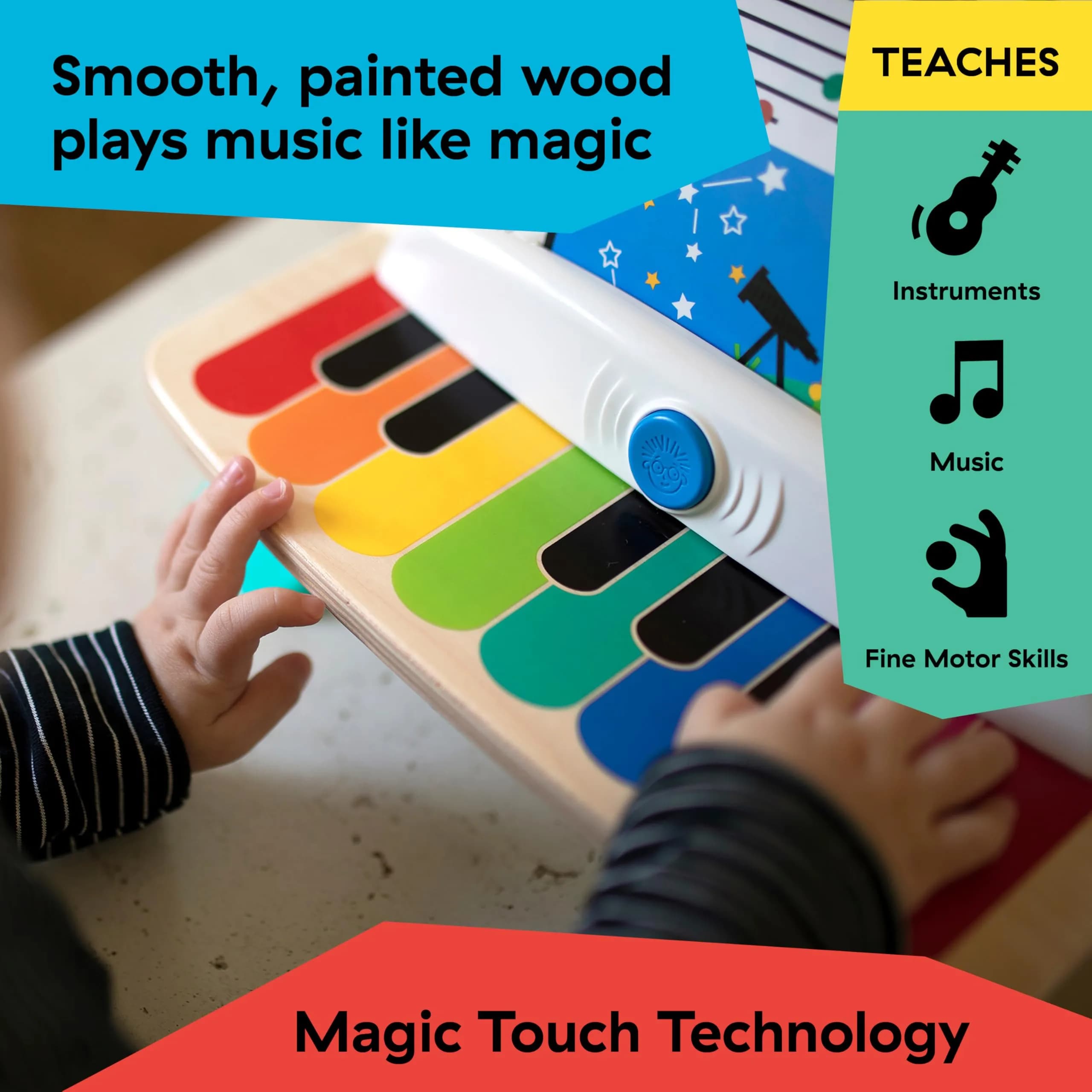 Baby Einstein Magic Touch Piano Wooden Musical Toddler Toy | Age 6-36 Months - view 5