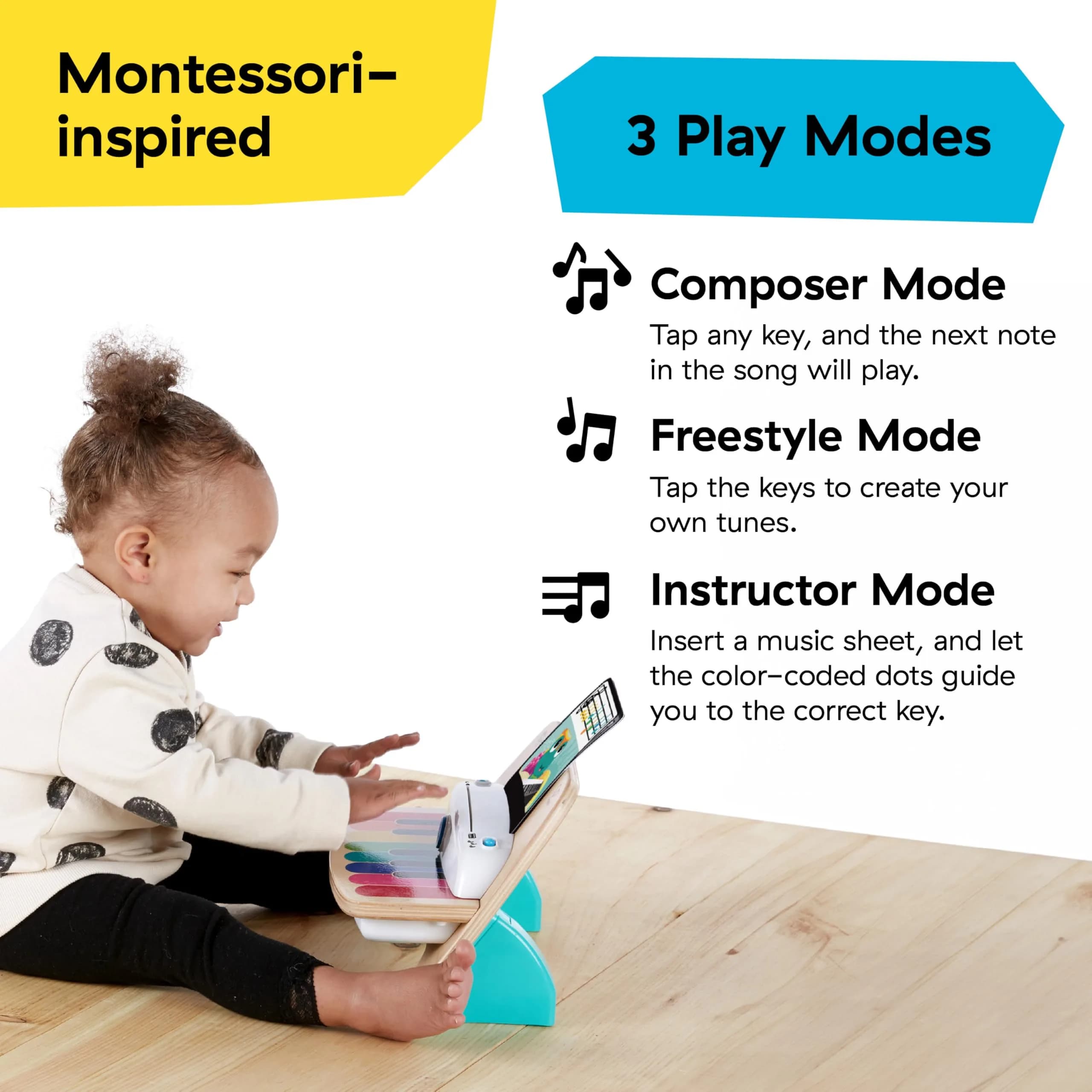 Baby Einstein Magic Touch Piano Wooden Musical Toddler Toy | Age 6-36 Months - view 4