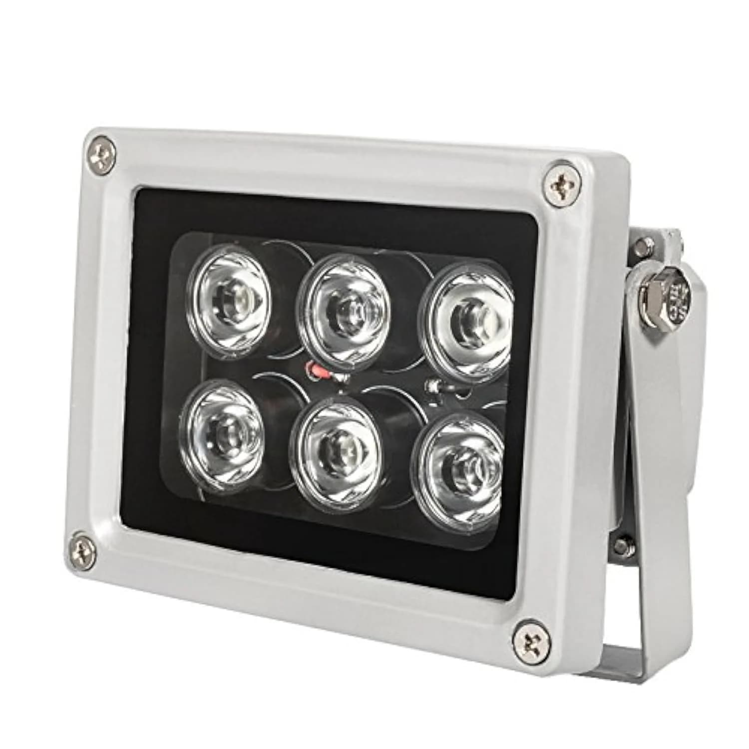 EVERSECU Infrared Illuminator 850nm 6 LEDs 130ft 60 Degree Wide Angle | Waterproof IP65 Metal Case — Gray