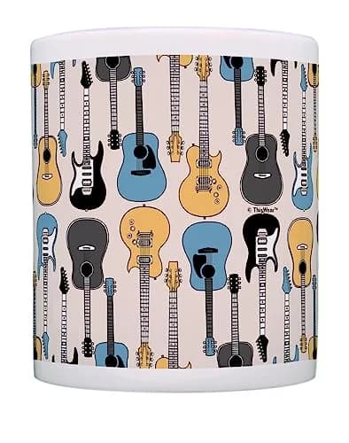 ThisWear Guitar Electric and Acoustic Coffee Mug 330ml (11oz) | Music Lover's Gift thumbnail 4