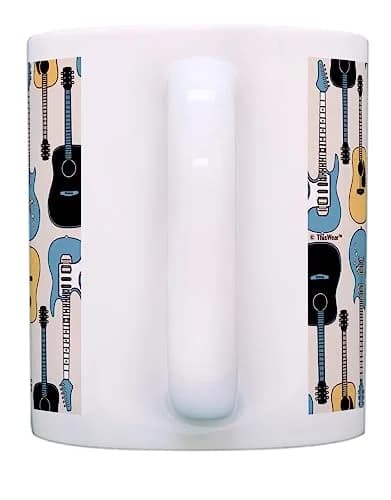 ThisWear Guitar Electric and Acoustic Coffee Mug 330ml (11oz) | Music Lover's Gift thumbnail 2