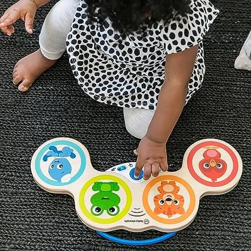 Baby Einstein Magic Touch Wooden Drum Musical Toy 38.1cm (15 in) | Montessori-Inspired with Volume Control thumbnail 4