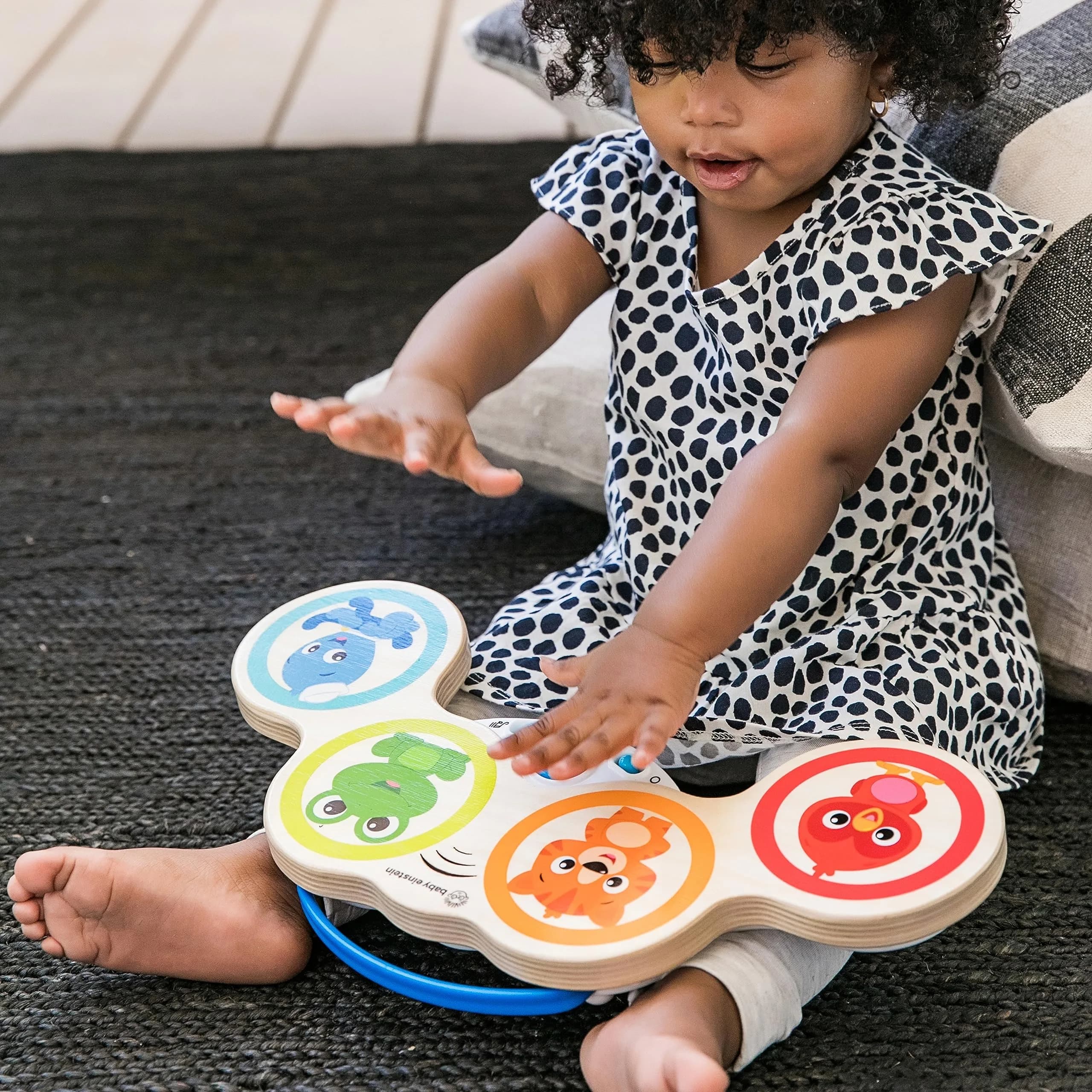 Baby Einstein Magic Touch Wooden Drum Musical Toy 38.1cm (15 in) | Montessori-Inspired with Volume Control - view 5