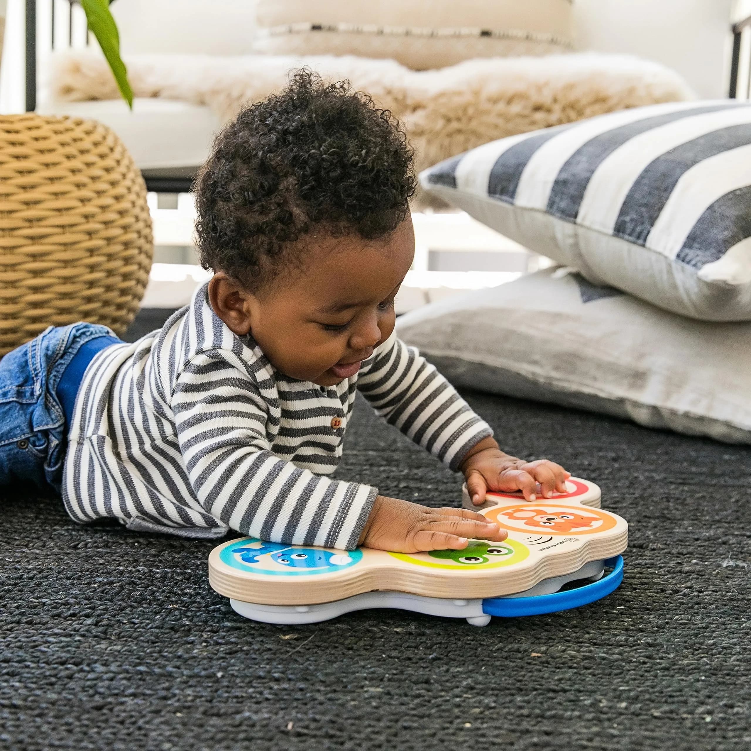Baby Einstein Magic Touch Wooden Drum Musical Toy 38.1cm (15 in) | Montessori-Inspired with Volume Control - view 6