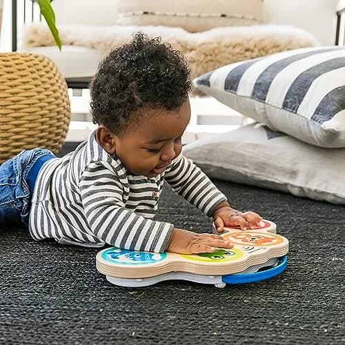 Baby Einstein Magic Touch Wooden Drum Musical Toy 38.1cm (15 in) | Montessori-Inspired with Volume Control thumbnail 6