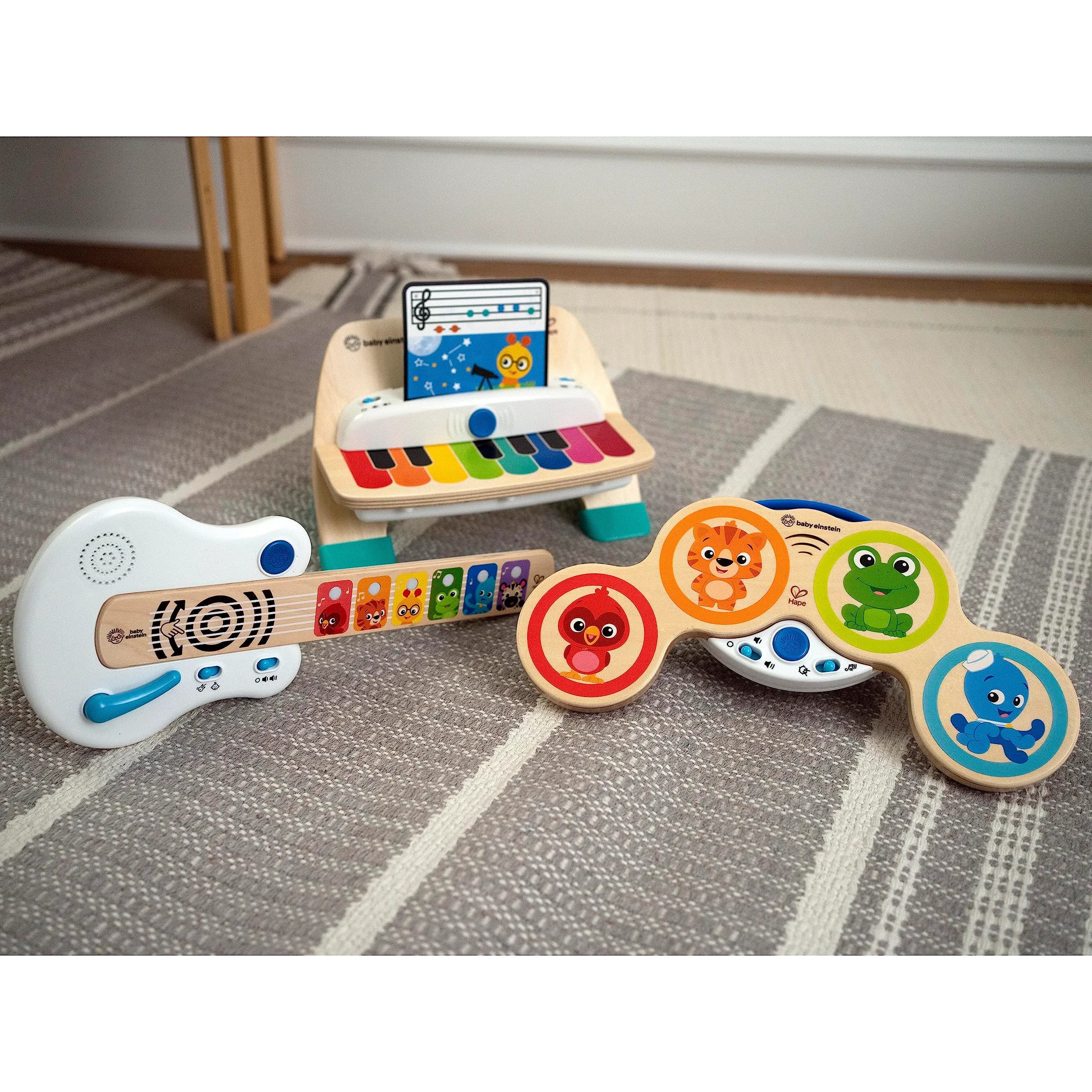Baby Einstein Magic Touch Wooden Drum Musical Toy 38.1cm (15 in) | Montessori-Inspired with Volume Control - view 7