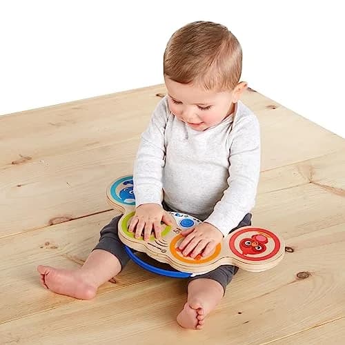 Baby Einstein Magic Touch Wooden Drum Musical Toy 38.1cm (15 in) | Montessori-Inspired with Volume Control thumbnail 3