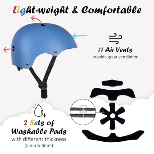 OUWOER Kids Bike Helmet Medium | Fully Adjustable, Lightweight & Multi-Sport Safety Gear thumbnail 5