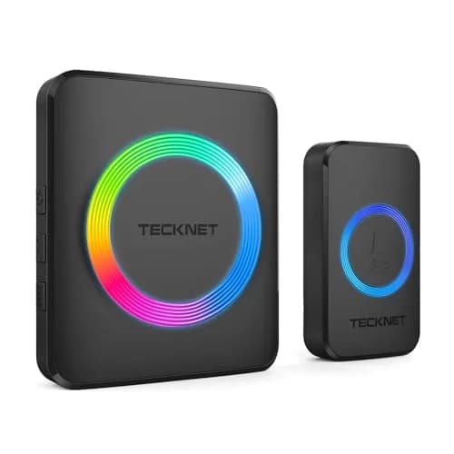 TECKNET WA878 Wireless Doorbell Kit 300m Range | Easy Setup Plug-in Chime with LED Flash thumbnail 1