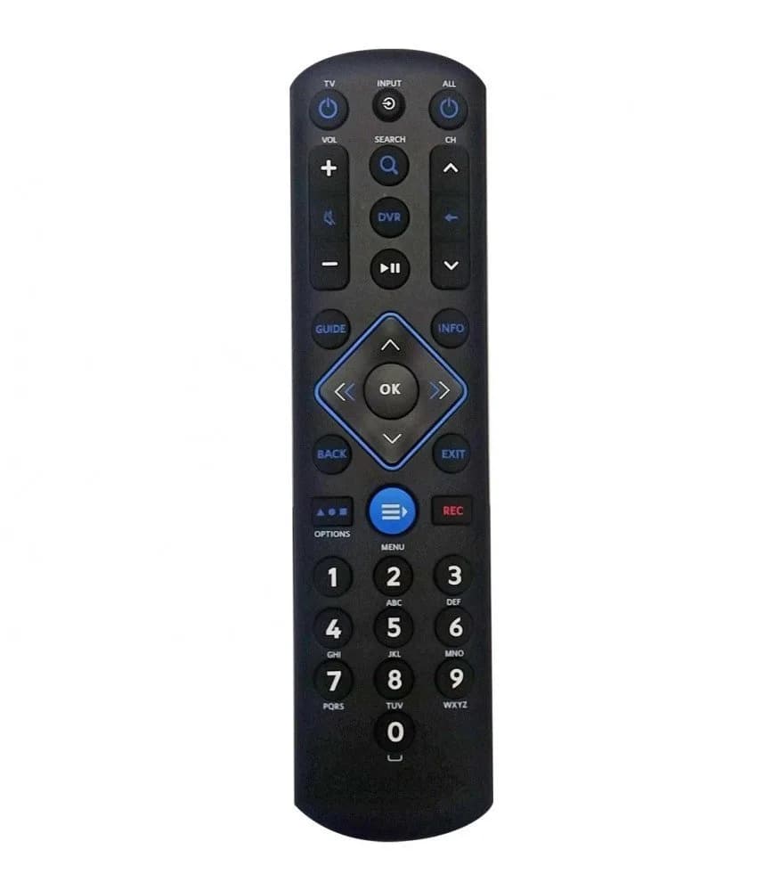 Charter Spectrum Remote Control with Batteries | Backlit, Compatible with HD DVR, Black — Black