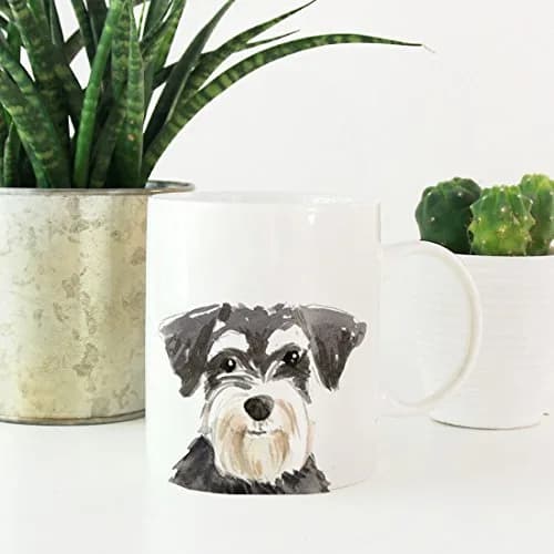 Andaz Press Miniature Schnauzer Up Close Dog Mug 325ml (11oz) | Gift for Dog Lovers thumbnail 2