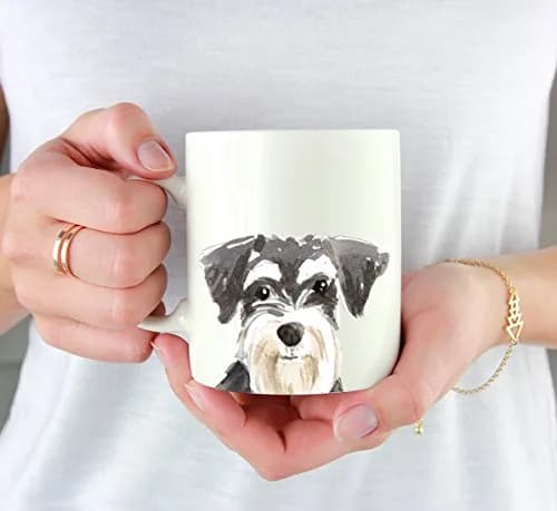 Andaz Press Miniature Schnauzer Up Close Dog Mug 325ml (11oz) | Gift for Dog Lovers thumbnail 3