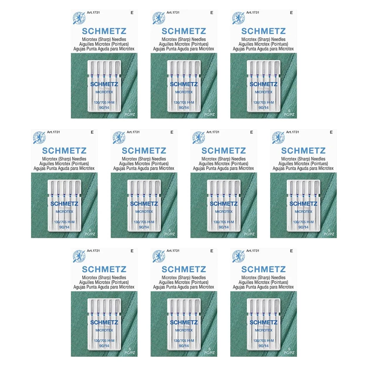 SCHMETZ Microtex Sharp Sewing Machine Needles 90/14 (50 Needles Total) | Precision Quilting & Topstitching - main product image