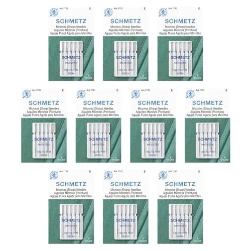 SCHMETZ Microtex Sharp Sewing Machine Needles 90/14 (50 Needles Total) | Precision Quilting & Topstitching thumbnail 1