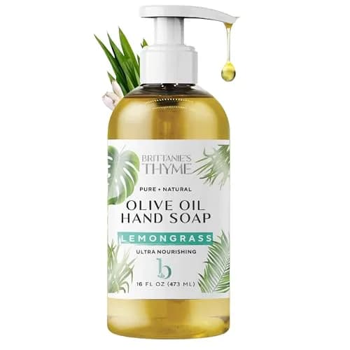 Brittanie's Thyme Castile Liquid Soap Refill Lemongrass 16 Fl Oz | Gentle, Natural & Vegan thumbnail 1