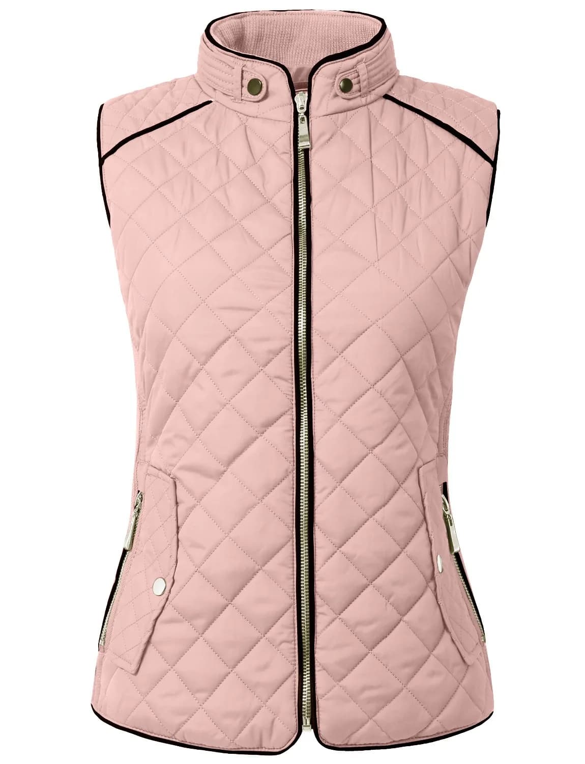 NE PEOPLE Women's Lightweight Quilted Zip Vest-BLACK-XL | Breathable, Weatherproof & Slim Fit