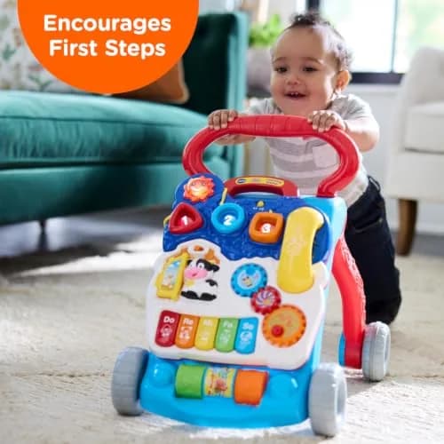 VTech Sit-to-Stand Learning Walker | Activity Walker with Detachable Toy Panel, Piano Keys, and Speed Control thumbnail 3
