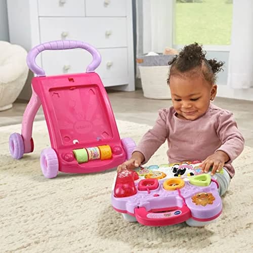 VTech Sit-to-Stand Learning Walker Pink | Activity Walker for Babies 9 Months to 3 Years thumbnail 5