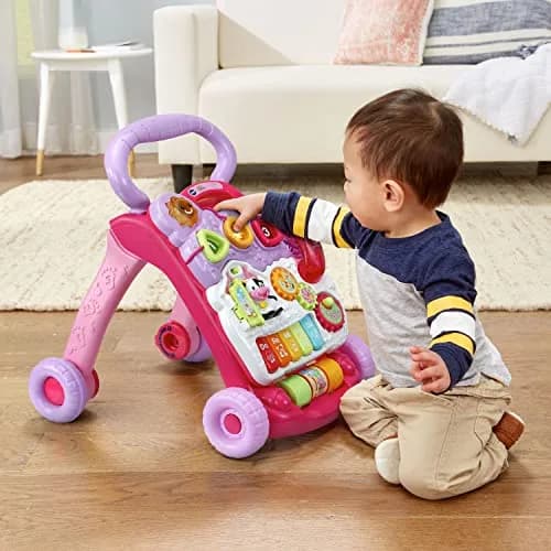 VTech Sit-to-Stand Learning Walker Pink | Activity Walker for Babies 9 Months to 3 Years thumbnail 8