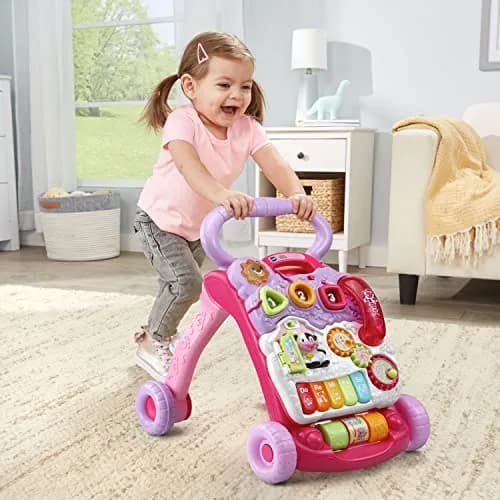 VTech Sit-to-Stand Learning Walker Pink | Activity Walker for Babies 9 Months to 3 Years thumbnail 9