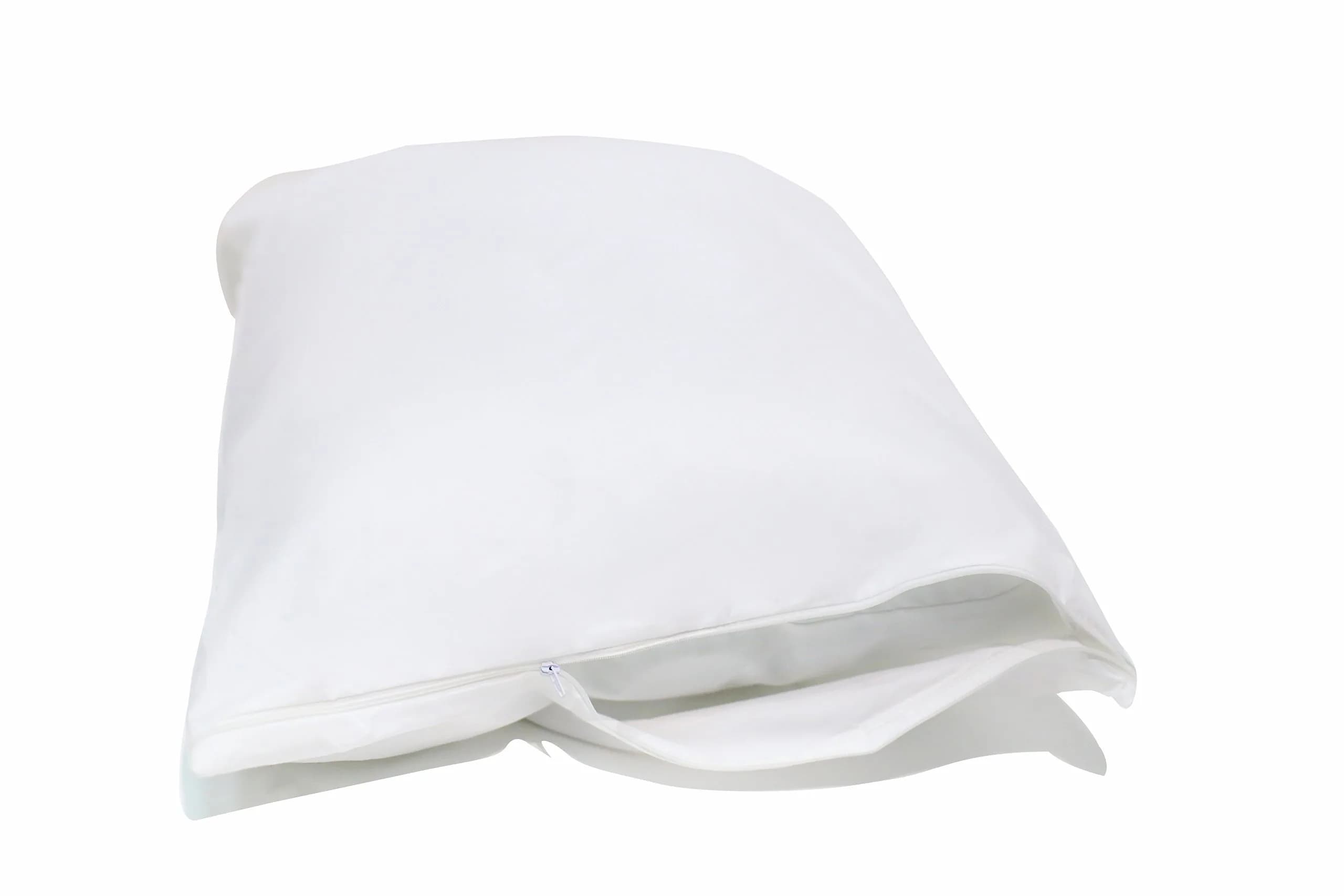 National Allergy Premium 100% Cotton Zippered Pillow Protector - Standard Size - White | Hypoallergenic & Breathable - main product image