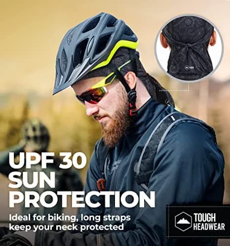 Tough Headwear Cooling Helmet Liners - Do Rag Skull Caps for Men - Cooling Head Wraps, Hard Hat Liner (22in–24¼in) | Evapocool Tech thumbnail 5