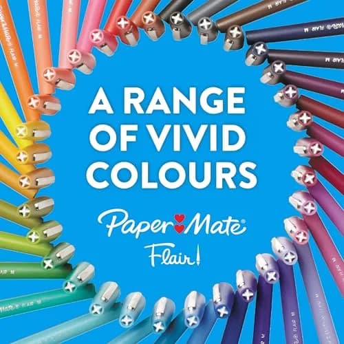 Paper Mate Flair Felt Tip Pens | Medium Point (0.7 mm) Writing Pens | Black Pens | For Writing, Drawing & Sketching | 5 Count thumbnail 4
