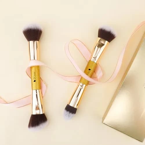 DUcare 2Pcs Double Ended Foundation & Contour Makeup Brush Set | Soft Synthetic Face Brushes for Liquid, Cream & Powder thumbnail 9