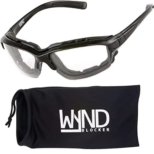 WYND Blocker Halvert Motorcycle Riding Glasses with Clear Lens | Converts to Goggles thumbnail 1