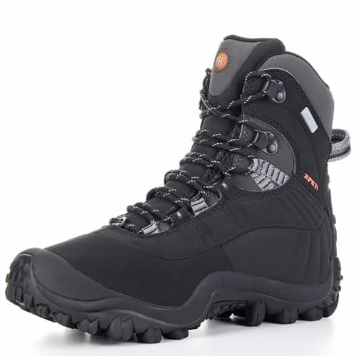 XPETI Men’s Thermator Mid-Rise Waterproof Hiking Boot Insulated Non-Slip Black 7 | Waterproof, Insulated & Traction Ready thumbnail 1