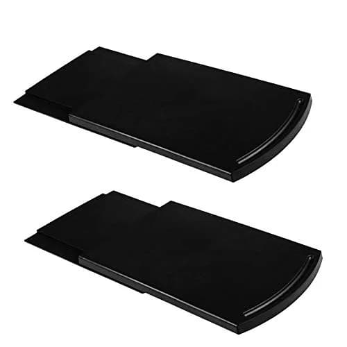 Ihomepark Sliding Coffee Maker Tray with Wheels, Countertop Appliance Slider Mat for Kitchen Appliances, Black (2-Pack, 700g) thumbnail 1
