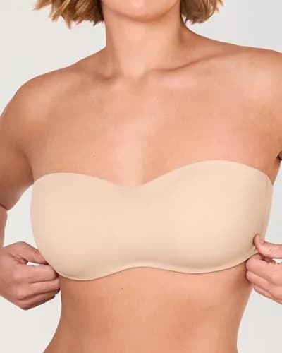 DELIMIRA Strapless Bandeau Minimizer Bras Beige 36G | Natural Lift & Bust Reduction for Women thumbnail 3